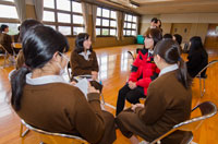 韓国の晨星（シンソン）女子学院との交流会があ